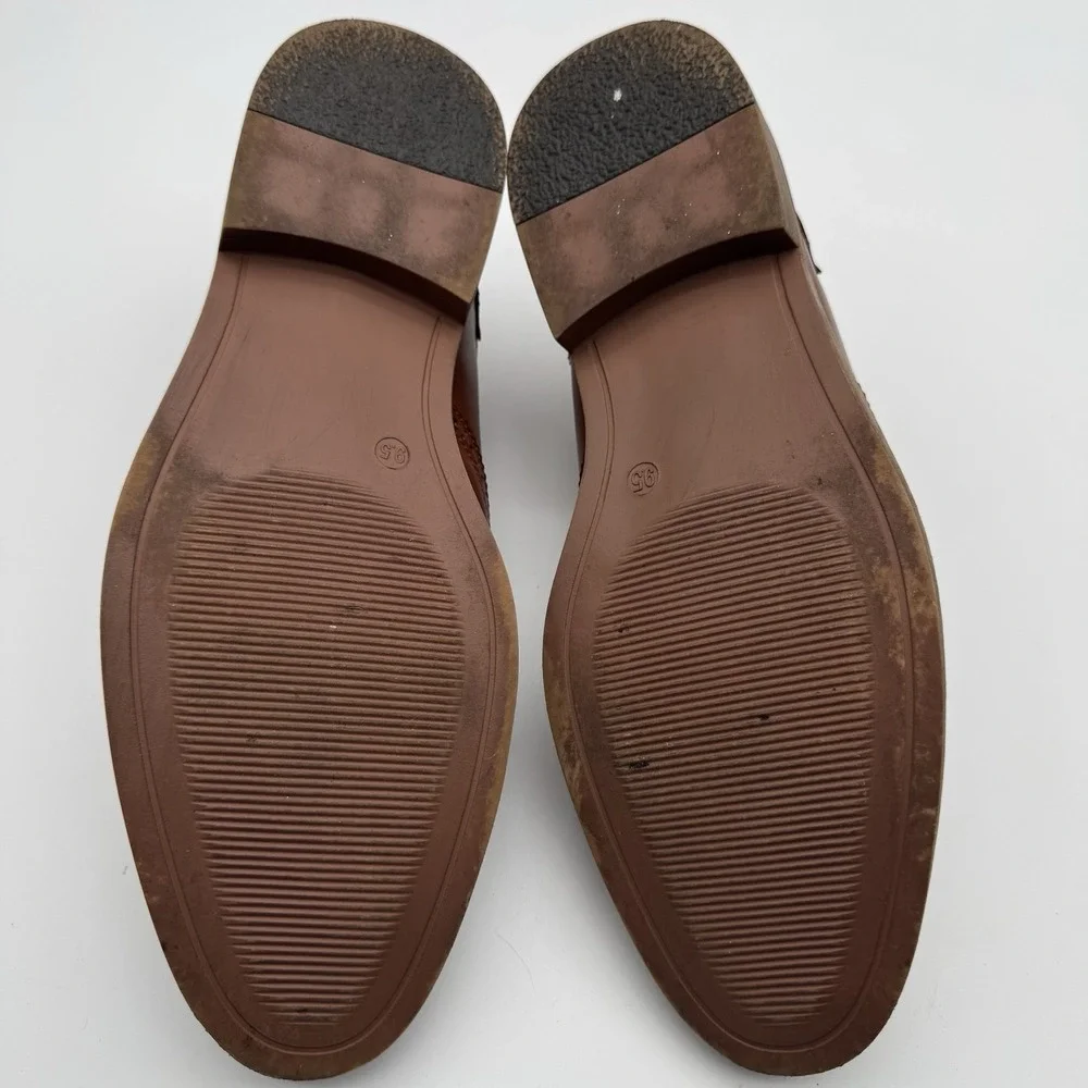 Temeshu Men's US Size 9.5‎ Brown Dress Shoes Casual Oxford Business Formal Shoes
